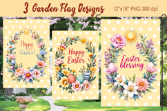 Easter Garden Flag Sublimation BUNDLE |Cute Religious Easter Product Image 7