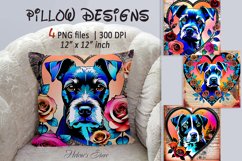 Lover dog pillow design |Valentines heart dogs sublimation Product Image 1