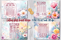 Spring flowers cutting board sublimation |Kitchen conversion Product Image 1