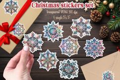 Christmas snowflakes printables stickers |Cute snowflake png Product Image 1