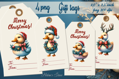 Christmas gift tags printable designs|Funny Christmas duck Product Image 1