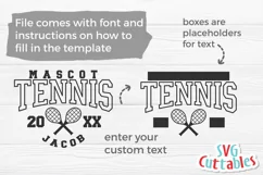 Tennis SVG | Tennis Template 002 | Shirt Design Product Image 2