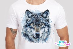 Watercolor Wolf PNG Product Image 2