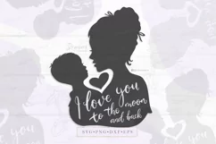 Mother and Son svg Design, Boy Mom silhouette 002 xx Product Image 1