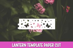 Butterflies Lantern SVG I Floral paper cut SVG Product Image 2