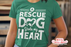 Dog Rescue SVG | Rescue Dog Stole My Heart Product Image 1