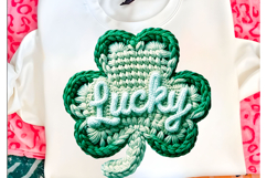 Faux Yarn Lucky Shamrock St Patricks Png Product Image 1