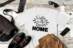 Winter is Time for Home Christmas SVG I Holiday Cut File Product Image 2