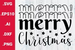 Christmas SVG Merry Christmas Cricut Quote Cut File Product Image 1