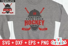 Hockey SVG | Hockey Template 0024 | Shirt Design Product Image 1