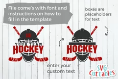 Hockey SVG | Hockey Template 0024 | Shirt Design Product Image 2