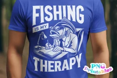 Fishing PNG | Fishing Is My Therapy Product Image 1