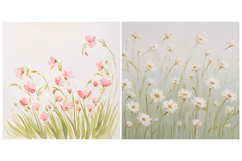 SET Flower Floral Watercolor Background Product Image 2