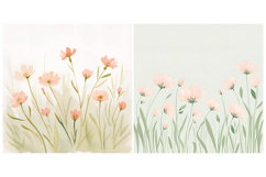SET Flower Floral Watercolor Background Product Image 4