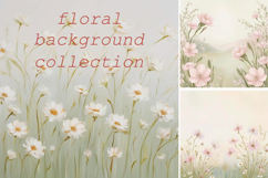 SET Flower Floral Watercolor Background Product Image 1