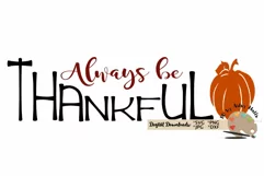 Thanksgiving svg cut file Always be thankful pumpkin svg dxf Product Image 2