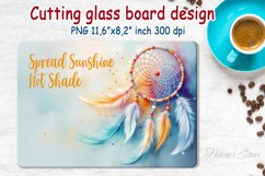 Inspiring quote kitchen glass cutting board sublimation png Product Image 2