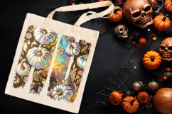 Cute pumpkins brush strokes golden t shirt design png Product Image 3