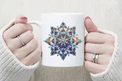 Christmas snowflakes clipart|Cute Winter flower shirt design Product Image 3