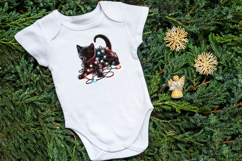 Christmas lights &amp; black cat clipart| Winter t shirt designs Product Image 3