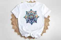 Christmas snowflakes clipart|Cute Winter flower shirt design Product Image 4