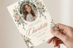 Vintage Floral Birthday Invitation Canva Template Product Image 3