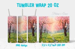 Spring tumbler |Flower tumbler wrap|Tumbler wrap sublimation Product Image 1