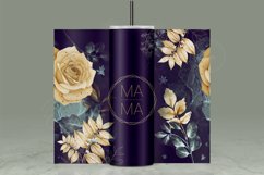 MAMA Tumbler, Yellow Floral Skinny Tumbler, 20 oz Design Product Image 3