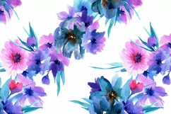 Blue and Pink Floral Tumbler Sublimation 20oz Product Image 3