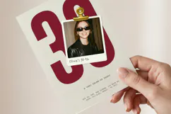 Retro Photo Birthday Invitation Canva Template Product Image 3