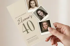 Photo Timeline Birthday Invitation Canva Template Product Image 3