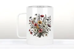 Wildflowers clipart | Vintage Summer flowers field graphics Product Image 3