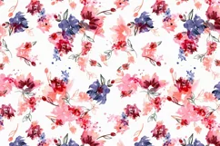 Pink and Blue Floral Tumbler Sublimation 20oz Product Image 3