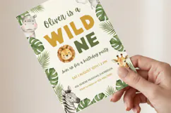 Safari Animal Birthday Invitation Canva Template Product Image 3