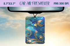 Iridescent ocean pattern Air Freshener Car sublimating Product Image 1