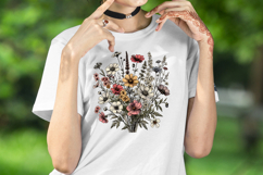 Wildflowers clipart | Vintage Summer flowers field graphics Product Image 4