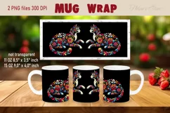 Flower cat Mug Sublimation png| Flowers cat |Art cat bouquet Product Image 1
