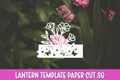 Wild Flowers Lantern SVG I Floral paper cut SVG Product Image 2