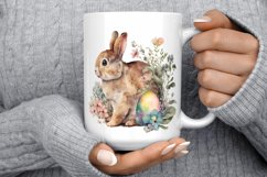Watercolor Easter Bunny Mug Sublimation Product Image 2