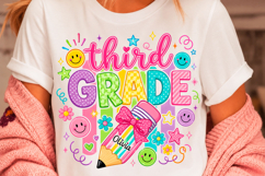 Third Grade Teacher Shirt PNG Design Product Image 1