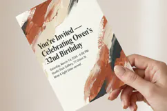 Abstract Birthday Invitation Template Editable, Canva Product Image 3
