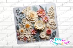 3D Floral 20 oz Skinny Tumbler Wrap Product Image 2