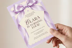 Coquette Bow Birthday Invitation Canva Template Product Image 3