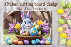 Easter bunny cutting board sublimation | Easter eggs board Product Image 1