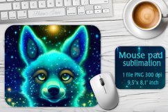 Fantasy dog Sublimation mouse pad|Galaxy dog mouse mat PNG Product Image 1