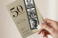 Film Strip Photo Birthday Invitation Canva Template Product Image 3