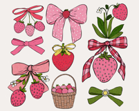 Strawberry clipart png hand drawn Product Image 3