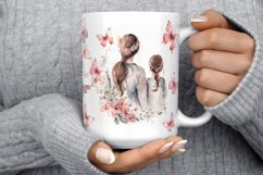 Mother's Day Watercolor Mug Wrap Sublimation Product Image 1