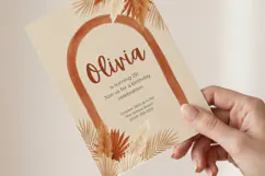 Boho Birthday Invitation Template, Editable Canva Product Image 3