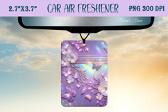 Floral Air Freshener Car| Car air freshin sublimating png Product Image 1
